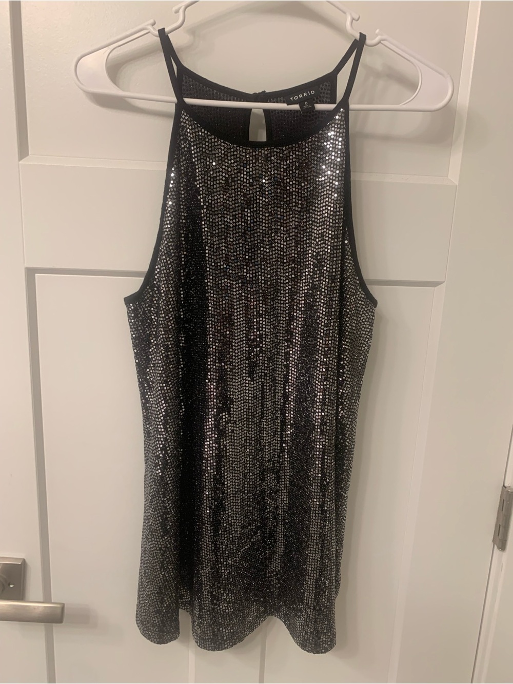 torrid Black Sequin Halter Tank Top